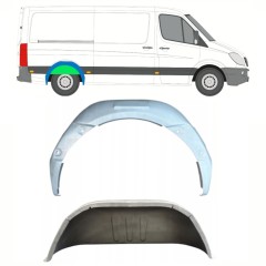 Pannello di riparazione arco ruota posteriore interno per Mercedes Sprinter 2006-2018 / Destra / Set 11967