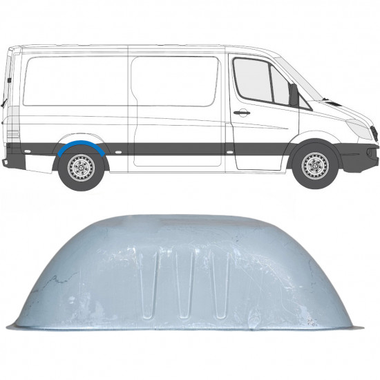 Pannello di riparazione arco ruota posteriore per Mercedes Sprinter 2006- / Sinistra = Destra (simmetrico) 6790