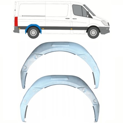 Pannello di riparazione arco ruota posteriore interno per Mercedes Sprinter 2006-2018 / Sinistra+Destra / Set 10114
