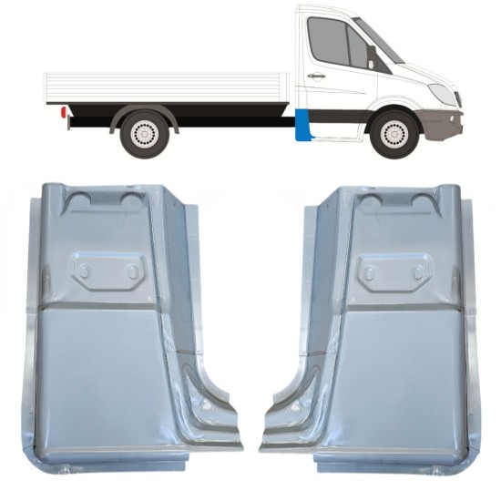 Lamiera di riparazione dell'angolo posteriore per Mercedes Sprinter 2006-2018 / Sinistra+Destra / Cabina singola / Set 15071
