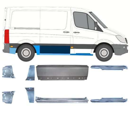 Set di pannelli di riparazione per Mercedes Sprinter 2006-2013 / Sinistra+Destra / 15591