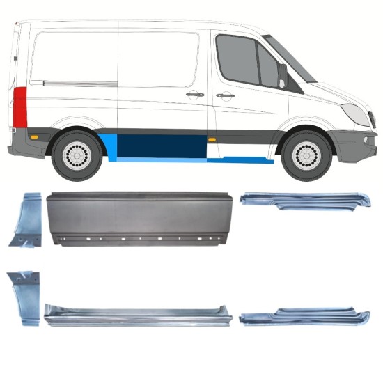Set di pannelli di riparazione per Mercedes Sprinter 2006-2013 / Sinistra+Destra / 15589