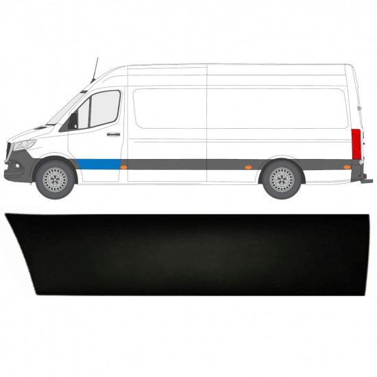 Modanatura porta anteriore per Mercedes Sprinter 2018- / Sinistra 12927