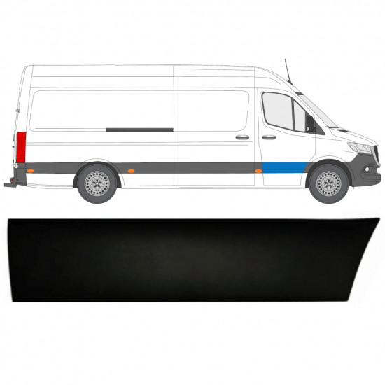 Modanatura porta anteriore per Mercedes Sprinter 2018- / Destra 12926