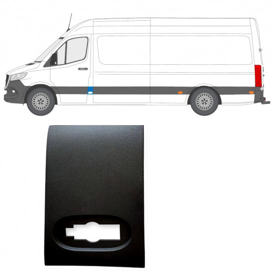 Modanatura laterale montante A per Mercedes Sprinter 2018- / Sinistra 12929