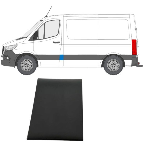 Modanatura laterale montante A per Mercedes Sprinter 2018- / Sinistra 14886
