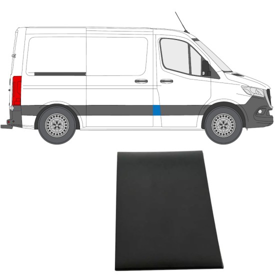 Modanatura laterale montante A per Mercedes Sprinter 2018- / Destra 14885