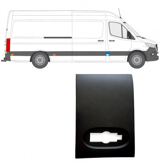 Modanatura laterale montante A per Mercedes Sprinter 2018- / Destra 12928