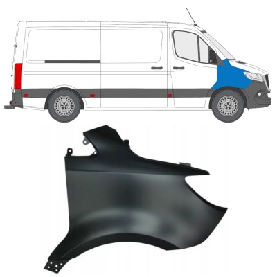 Parafango anteriore per Mercedes Sprinter 2018- / Destra 14939