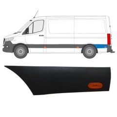 Modanatura laterale parafango posteriore dietro la ruota con lampada per Mercedes Sprinter 2018- / Sinistra / Set 16647