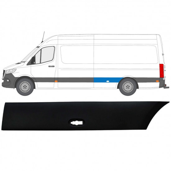 Modanatura laterale parafango posteriore per Mercedes Sprinter 2018- / Sinistra 12935
