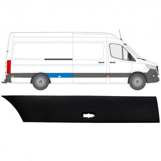 Modanatura laterale parafango posteriore per Mercedes Sprinter 2018- / Destra 12934