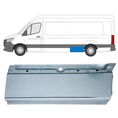 Pannello di riparazione sezione inferiore parafango posteriore per Mercedes Sprinter 2018- / Sinistra 16064