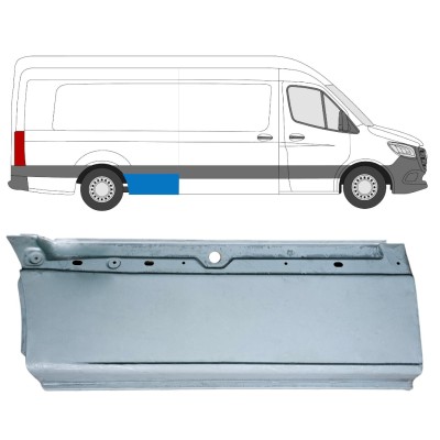 Pannello di riparazione sezione inferiore parafango posteriore per Mercedes Sprinter 2018- / Destra 16063