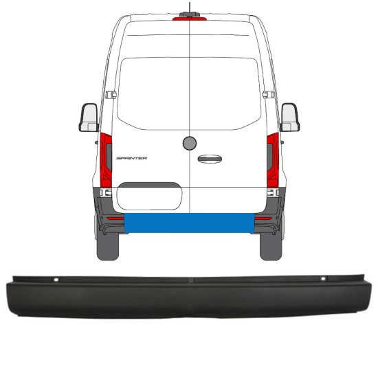 Paraurti posteriore per Mercedes Sprinter 2018- 14942