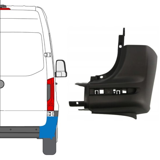 Angolo paraurti posteriore per Mercedes Sprinter 2018- / Destra 14943