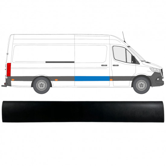 Modanatura laterale porta scorrevole per Mercedes Sprinter 2018- / Destra 12932