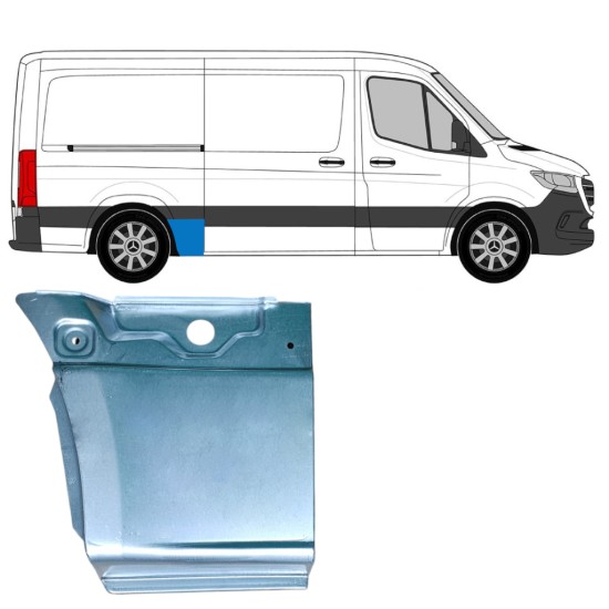 Pannello di riparazione parafango posteriore per Mercedes Sprinter 2018- / Destra 17276