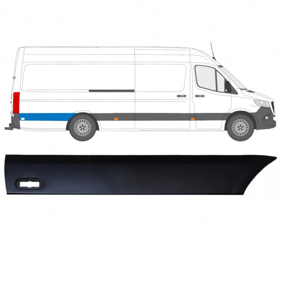 Modanatura laterale parafango posteriore per Mercedes Sprinter 2018- / Destra 12942