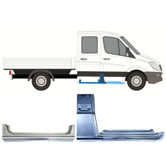 Set di pannelli di riparazione per Mercedes Sprinter 2006-2018 / Destra / 15087