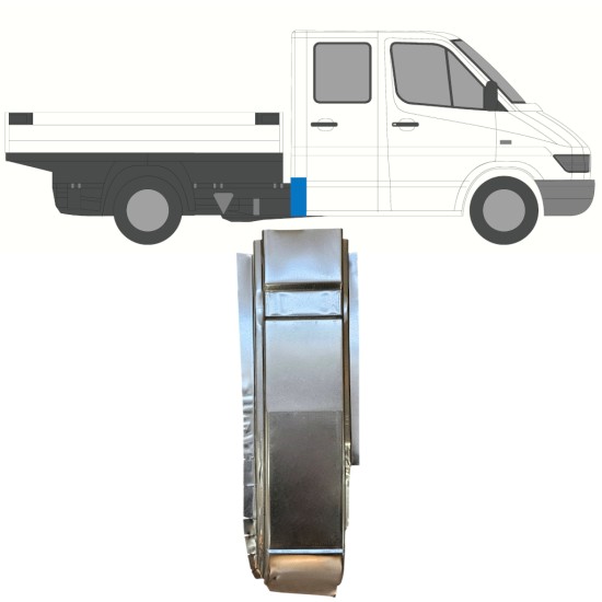 Lamiera di riparazione dell'angolo posteriore per Mercedes Sprinter 1995-2006 / Destra 16398