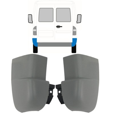 Angolo paraurti posteriore per Mercedes Sprinter 1995-2006 / Sinistra+Destra / Set 9717