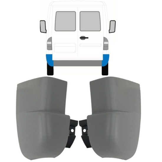 Angolo paraurti posteriore per Mercedes Sprinter 1995-2006 / Sinistra+Destra / Set 9717