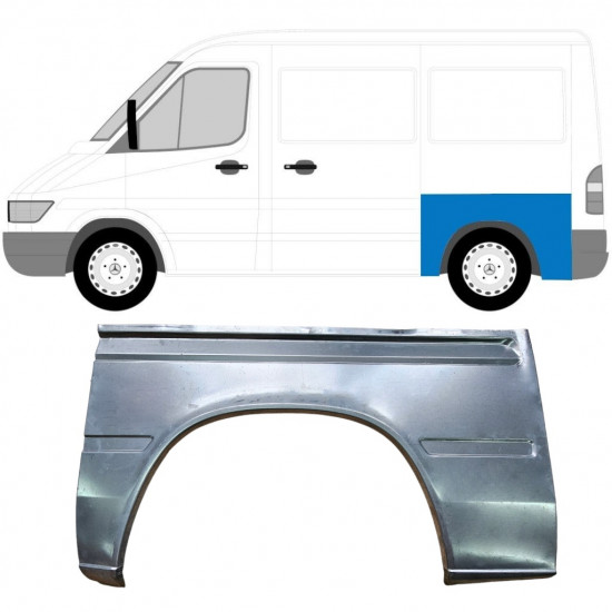 Pannello di riparazione parafango posteriore per Mercedes Sprinter 1995- / SWB / Sinistra 8810