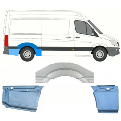 MERCEDES SPRINTER 2006- PASSO MEDIO PANNELLO DI RIPARAZIONE DELL\'ALA POSTERIORE / SET / DESTRA