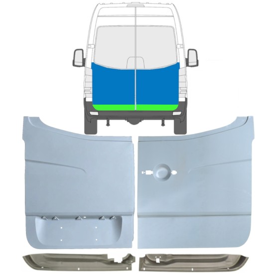 Pannello di riparazione porta posteriore per Volkswagen Crafter 2005-2017 / Set 14487