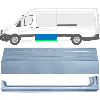 MERCEDES SPRINTER 2006- PORTA SCORREVOLE PANEL + SOGLIA / SET / SINISTRA