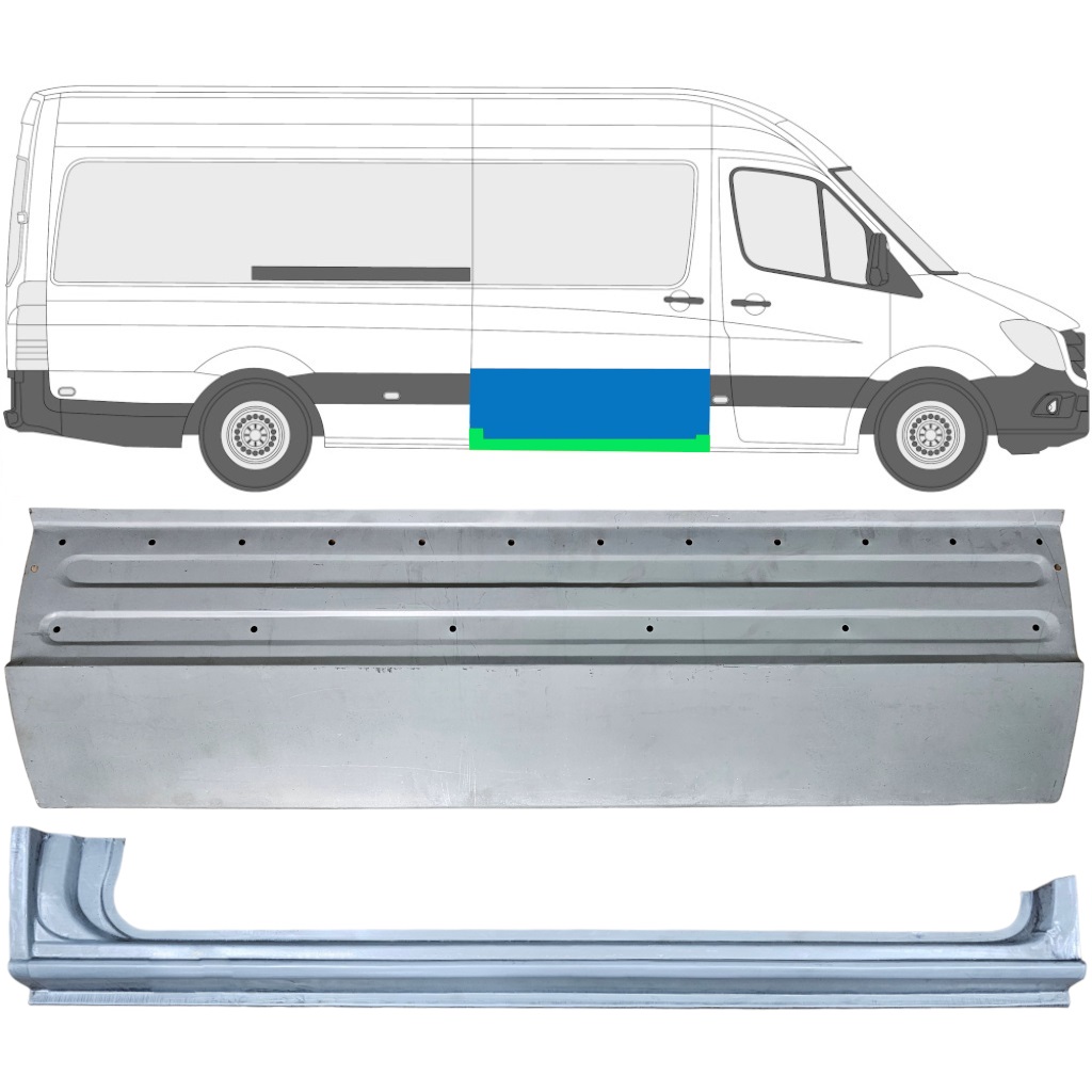 Paraspruzzi posteriori Volkswagen Crafter 2006-2016 set Trateo