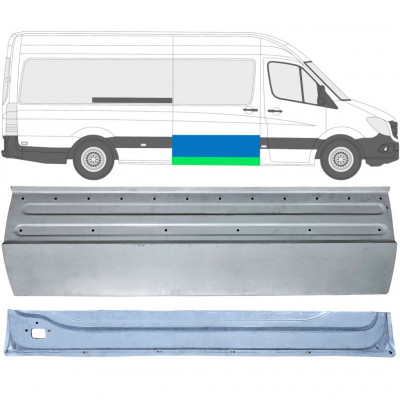 Pannello di riparazione esterno inferiore porta scorrevole per Mercedes Sprinter 2006- / Destra / Set 11961