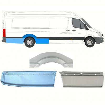 MERCEDES SPRINTER 2006- EXTRA LUNGO PANNELLO DI RIPARAZIONE DELL\'ALA POSTERIORE / SET / DESTRA