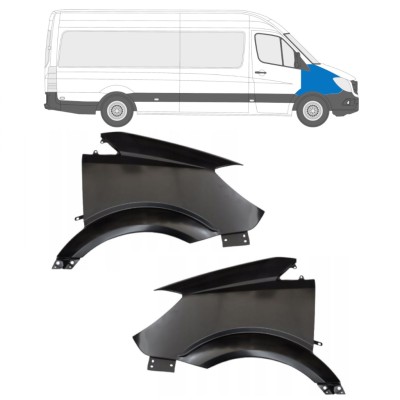 Parafango anteriore per Mercedes Sprinter 2006-2018 / Sinistra+Destra / Set 14948