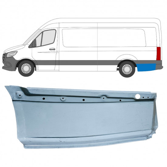 Pannello di riparazione parafango posteriore per Mercedes Sprinter 2018- / Sinistra 12975