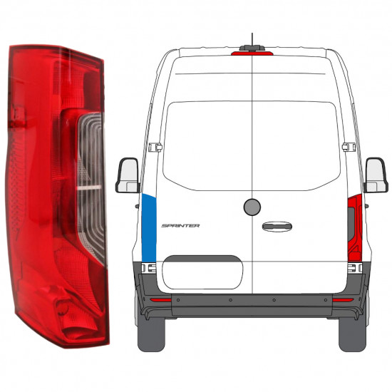 Fanale posteriore per Mercedes Sprinter 2018- / Sinistra 12924