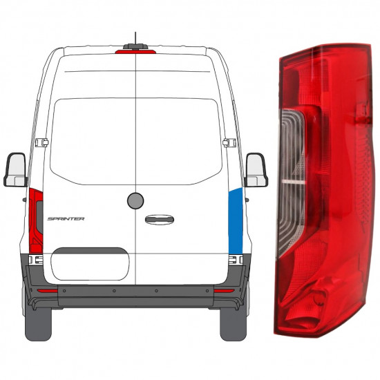 Fanale posteriore per Mercedes Sprinter 2018- / Destra 12923