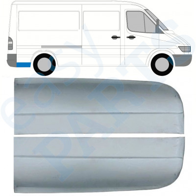 Pannello di riparazione sezione posteriore parafango posteriore per Mercedes Sprinter 1995- / MWB / Sinistra+Destra / Set 9862