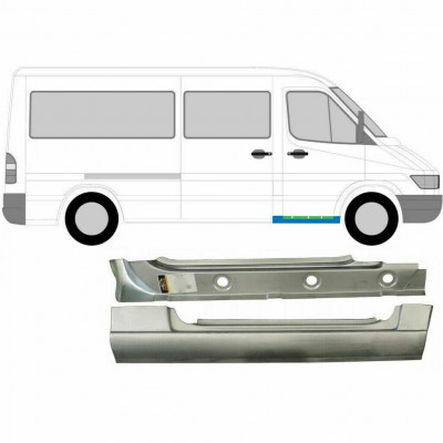 MERCEDES SPRINTER 1995-2006 FRONTALE PANNELLO DI RIPARAZIONE DELLA SOGLIA INTERNO + ESTERNO PANEL / SET / DESTRA