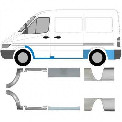 MERCEDES SPRINTER 1995-2006 PASSO CORTO PANNELLO DI RIPARAZIONE / SET DI 10