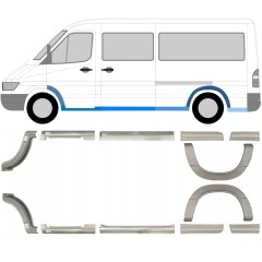 Set di pannelli di riparazione per Mercedes Sprinter 1995-2006 / Sinistra+Destra / 6756