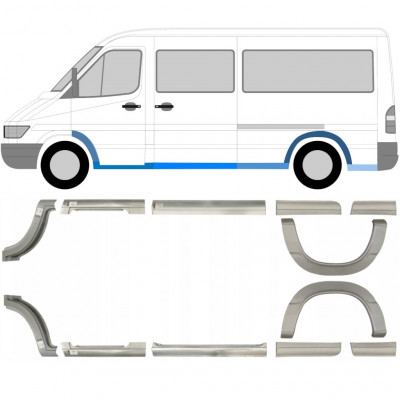 Set di pannelli di riparazione per Mercedes Sprinter 1995- / MWB / Sinistra+Destra /  6756