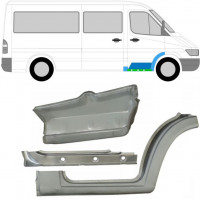 Lamiera di riparazione sottoporta interno, parafango e gradino anteriore per Mercedes Sprinter 1995-2006 / Destra / Set 10521