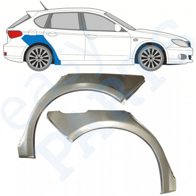 Pannello di riparazione parafango posteriore per Subaru Impreza 2007-2013 / Sinistra+Destra / Set 9966