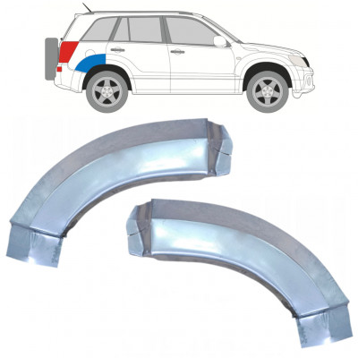 Pannello di riparazione sezione posteriore parafango posteriore per Suzuki Grand Vitara 2005-2012 / Sinistra+Destra / Set 9888