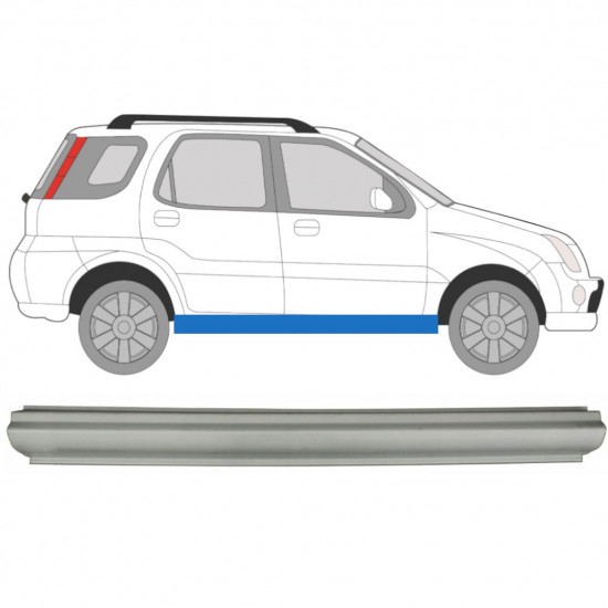 Pannello di riparazione sottoporta lamiera per Suzuki Ignis 2000-2003 / Sinistra = Destra (simmetrico) 7031