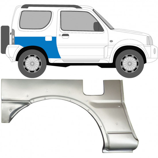 Pannello di riparazione parafango posteriore per Suzuki Jimny 1998-2018 / Destra 7032