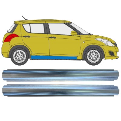 Pannello di riparazione sottoporta lamiera per Suzuki Swift 2010-2017 / Sinistra+Destra / Set 16369