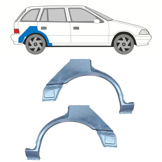 Pannello di riparazione parafango posteriore per Suzuki Swift 1988-2004 / Sinistra / Destra / Sinistra / Destra 12766